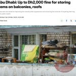在阳台、屋顶存放物品最高罚款2000迪拉姆-免费彩金-白嫖彩金网-博彩特邀网